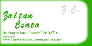 zoltan csato business card